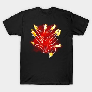 Flaming Nine Tailed Fox T-Shirt